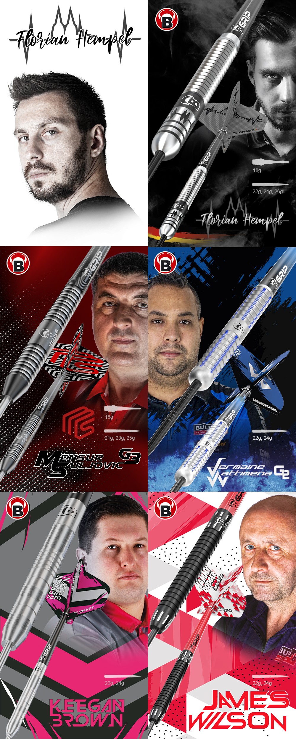 Bulls Embassy 2022 Dart Collection Launch 13.05.2022 Bulls Dart News Neuheiten 2022, Neue Darts Mensur Suljovic G3, Florian Hempel Darts, Keegan Brown, James Wilson, Jermaine Wattimena G2