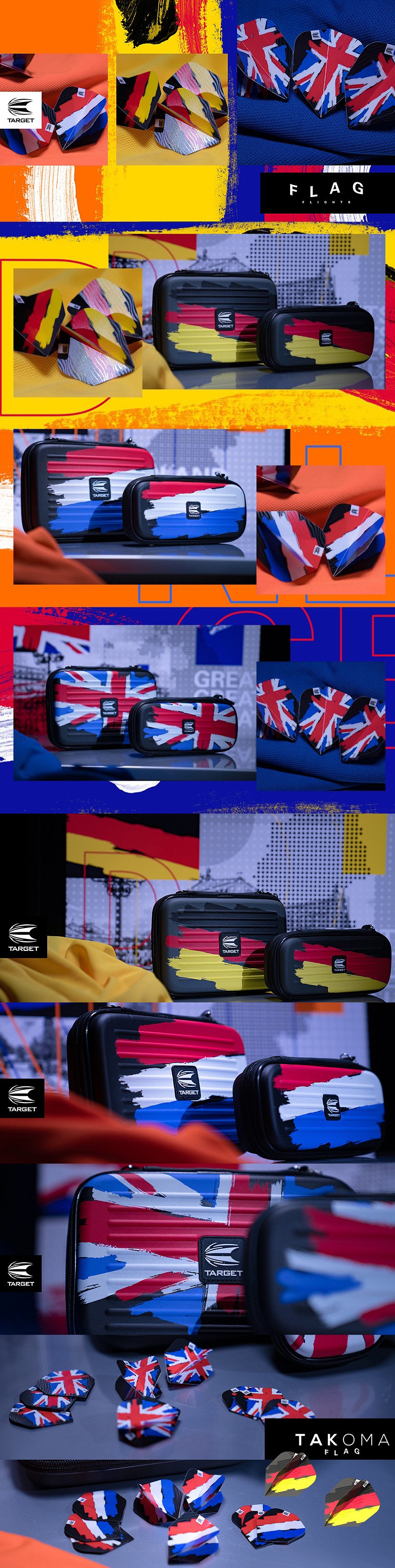 Dritte Target Dart 2021 Dart Collection Launch 19.05.2021 19. Mai 2021 11 Uhr Takoma Flag - Takoma Flag XL - Target Dart Flag Pro Ultra Dart Flight, Flaggen Deutschland, Niederlande, Großbritannien