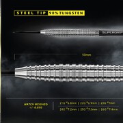 Harrows Steel Darts NX90 90% Tungsten Steeltip Dart Steeldart