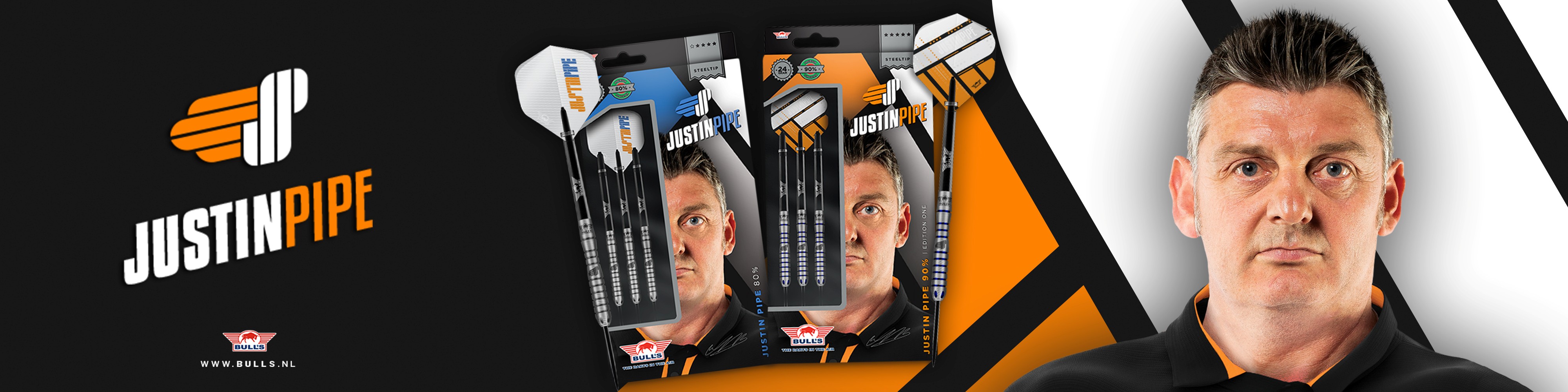 Neue Bulls NL Steeldarts - Softdarts Justin Pipe Edition 1 The Force 80% 90% Tungsten Bulls Niederlande 2021 Dart Launch 17. Juni 2021 - BULL'S NL Justin Pipe Matchshirt Dartshirt - Bulls NL Justin Pipe Dartflights - Aviation Aluminium Shaft