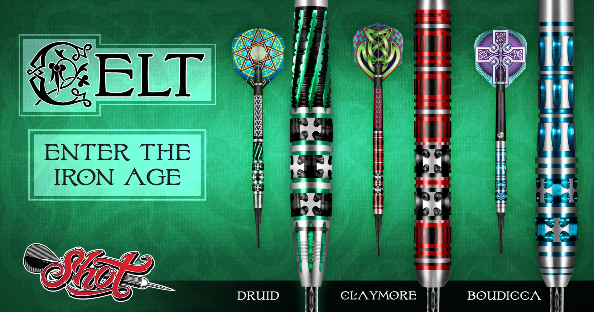 Neue Shot Dart Steeldarts Softdarts 2021 Celt Druid, Celt Claymore, Celt Boudicca, Celt Points, Celt Flights, Shot Dart Launch 9. Dezember 2021 Shot Dart News Neuheiten 2021