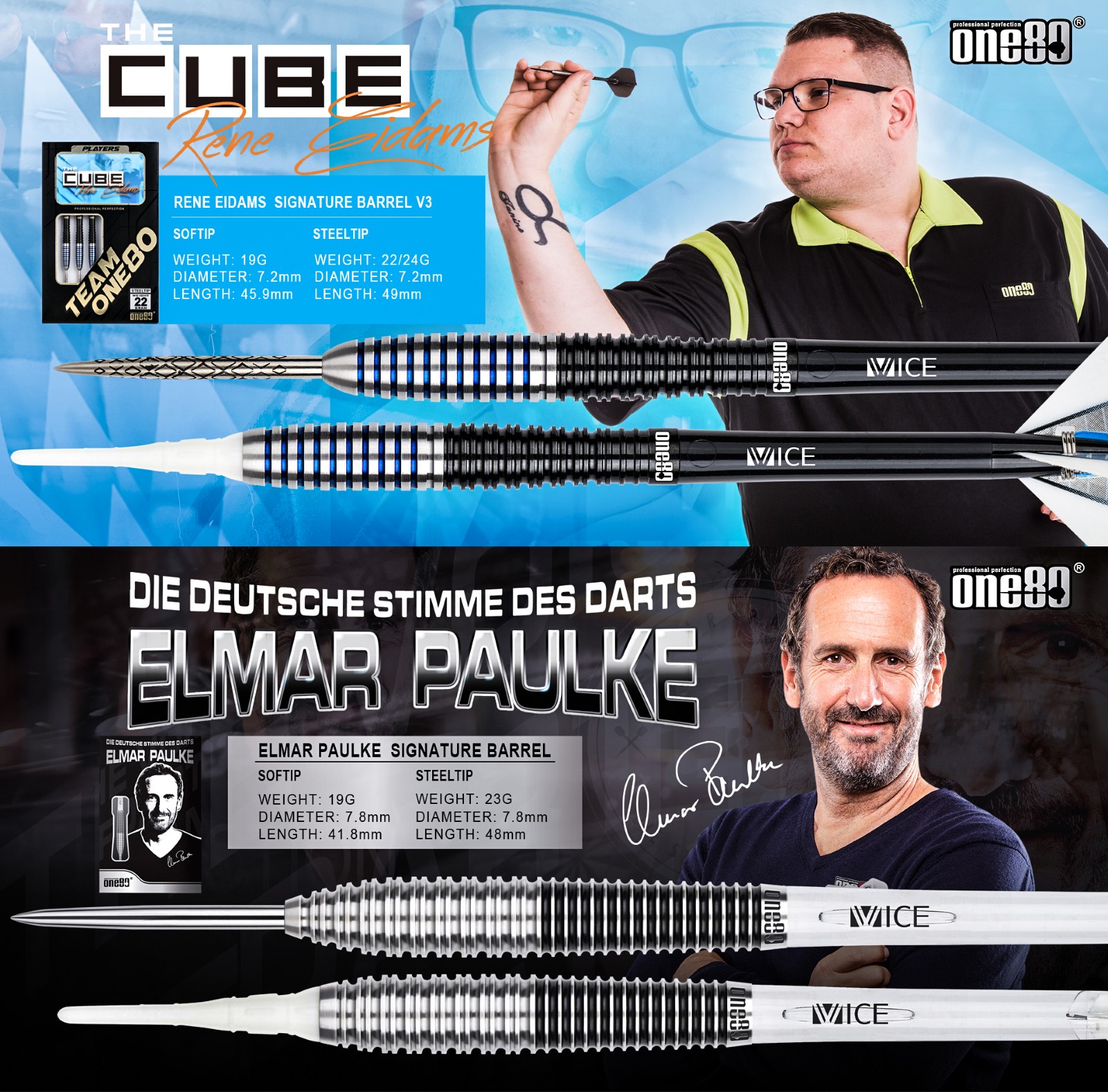 one80 Dart-News Launch 2021 am 16.11.2020 one80 Dart Neuheiten 2020 / 2021, Rene Eidams V3 Darts, Elmar Paulke Darts, Shard Standard / Mini Dart Case, one80 Dualite Champagne Flights, Surround - Jade, Light Green