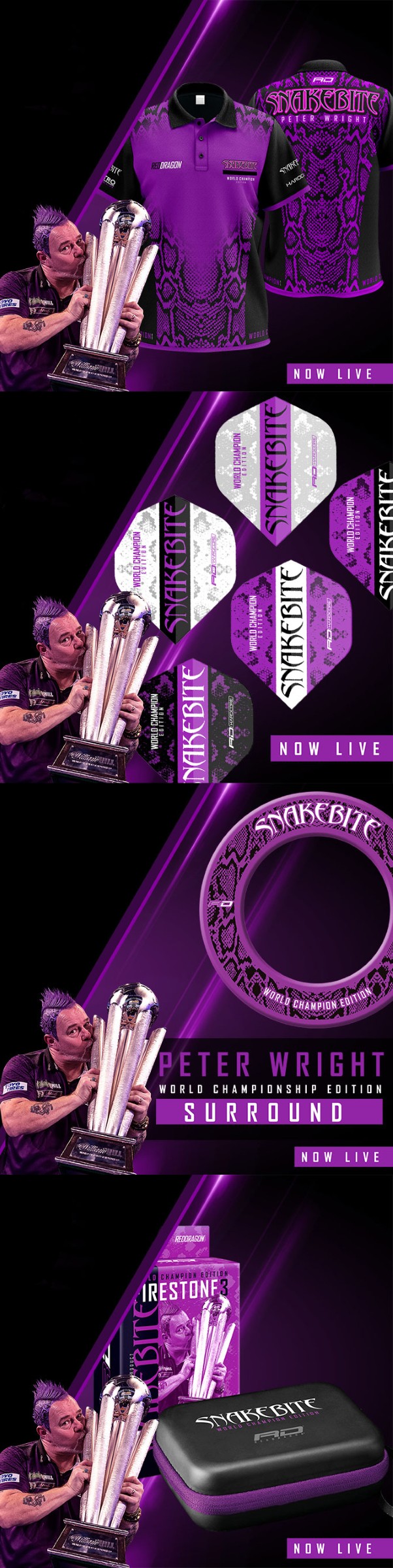 Red Dragon Peter Wright World Championship 2020 Edition Weltmeister Steel und Softdarts 2020