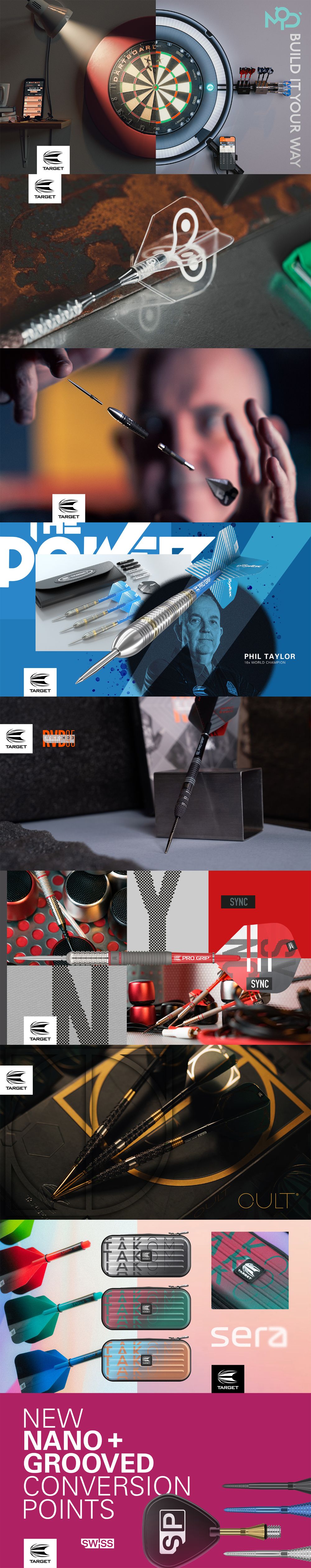 Vierte Target Dart 2022 Dart Collection Launch 27.10.2022 11 Uhr MOD System, Elysian 8, Phil Taylor Brass Dart Set, Phil Taylor Power 9Five GEN 9, RVB 95 ECHO, SWISS SYNC Darts, SWISS CULT Darts, SERA Shafts, Flights, SERA Takoma