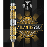 Harrows Steel Darts Atlantis 50 Years Golden Anniversary Edition 95% Tungsten Steeltip Dart Steeldart 22-24-26 g