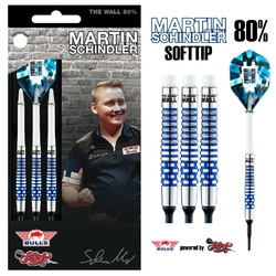 BULL'S Soft Darts Bull´s powered by Shot Darts Martin Schindler The Wall 80% PCT Color Blue Softip Darts Softdart