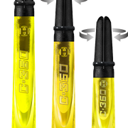 Harrows Dart Carbon 360 Shaft Dartshaft mit rotierenden Carbonverbundstoff-Top Yellow