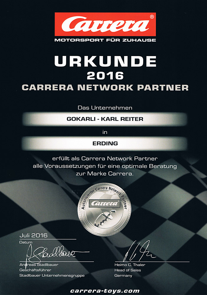 GOKarli Rennbahnonlineshop Carrera Network Partner 2016