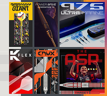 Target Launch Dart 2023 19.09.2023 20 Uhr Target Virt Camera System, Elysian 9, Phil Taylor Power 9Five GEN 10, Nathan Aspinall G2, Gabriel Clemens G2, Chris Dobey G1, Rob Cross Brass Dart Set, Ultra Marine Darts,  Crux Darts, K-Flex Flight-Shaft System