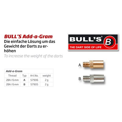 BULLS Add-a-Gram Schraubgewichte Nickel - Messing 2 g 2BA
