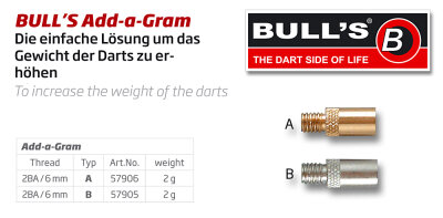 BULLS Add-a-Gram Schraubgewichte 2 g 2BA Nickel