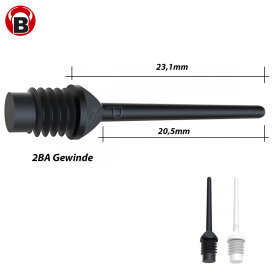 BULLS PowerPro Soft Tips 2BA / 6 mm Schwarz 100 Stück