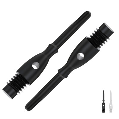 BULLS Mega Point Soft Tips Long 2BA / 6 mm Schwarz 1000 Stück