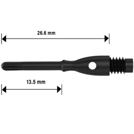 BULLS Mega Point Soft Tips Long 2BA / 6 mm Schwarz 1000 Stück