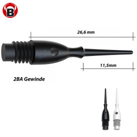 BULLS Mega Point Soft Tips Long 2BA / 6 mm Weiß 1000 Stück