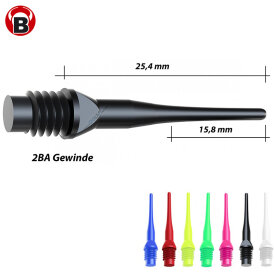 BULLS Tufflex Soft Tips 2BA / 6 mm Grün 100 Stück