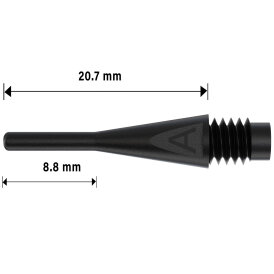 BULLS AXX Soft Tips Short 2BA / 6 mm Weiß 1000 Stück