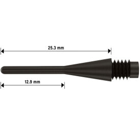 BULLS Longlife Long Soft Tips 2BA / 6 mm Rot 1000 Stück