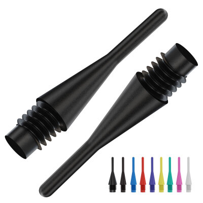 BULLS Longlife Long Soft Tips 1/4 BSF 8 mm Schwarz 1000 Stück