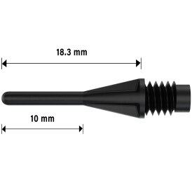 BULLS Star Soft Tips 2BA / 6 mm Schwarz 1000 Stück