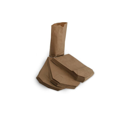 GOKarli Kreuzbodenbeutel Papier Papiertüten Bodenbeutel braun 145 x 210 mm 50 Stück