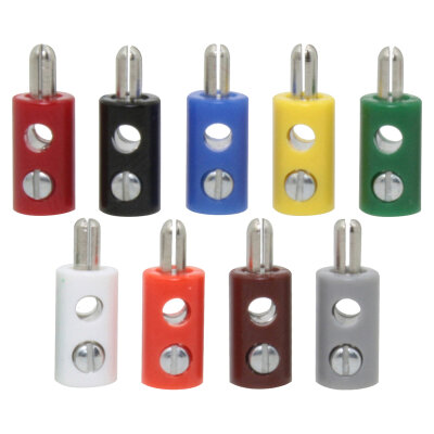Zwergstecker Miniatur Ø 2,6 mm Stecker Orange 20 Stk