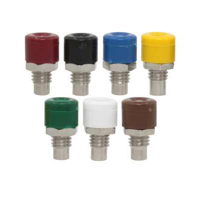 Zwerg-Buchse Einbau Miniatur Ø 2,6 mm mit Lötanschluss Schwarz 5 Stk