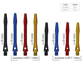 BULLS Dart Simplex Aluminium Shaft S Kurz Schwarz