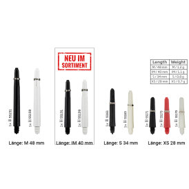 BULLS Nylon Shaft IM Intermediate Schwarz Six Pack