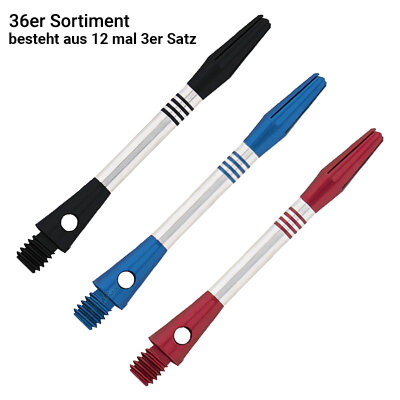 BULLS Dart Cetra Aluminium Shaft M Sortiment 36er Set