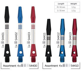 BULLS Dart Cetra Aluminium Shaft M Sortiment 36er Set