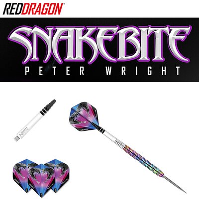 Red Dragon Steel Darts Peter Wright Snakebite 1 Steeltip Dart Steeldart 22 g
