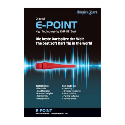 Empire® Dart E-Point® Ultra Longlife Dartspitzen lang Softtips Soft Tips long Schwarz 500 Stück