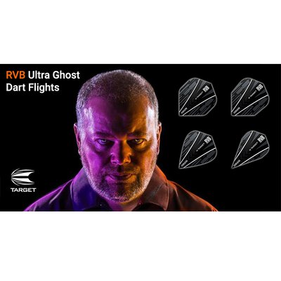 Target Rvb Ultra Ghost Dart Flights verschiedene Flightformen - Flight Shape Schwarz / Sliber Design 2017