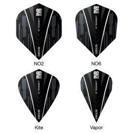 Target Rvb Ultra Ghost Dart Flights Flightformen - Flight Shape Nr.6 Schwarz / Sliber Design 2017