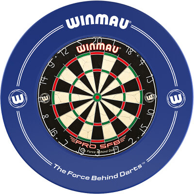 Winmau PRO SFB Bristle Dart Board - Trainingsboard Dartscheibe und Surround Blau