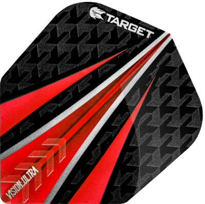 Target Vision Ultra 3 Fin Dart Flight Schwarz / Rot Design 5