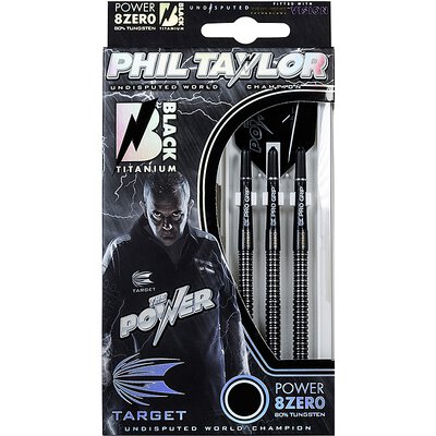 Target Phil Taylor Power 8Zero Black Titanium Steel Dart Steeltip Darts 23 g
