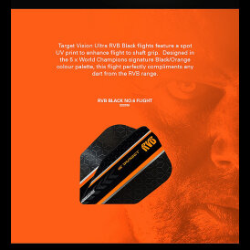 Target Vision Ultra Raymond van Barneveld RVB BLACK Dart Flight Nr. 6 Design 2018