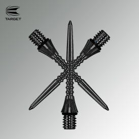Target Steel Tip Schraubspitzen Titanium Conversion Point Grooved Schwarz 30 mm