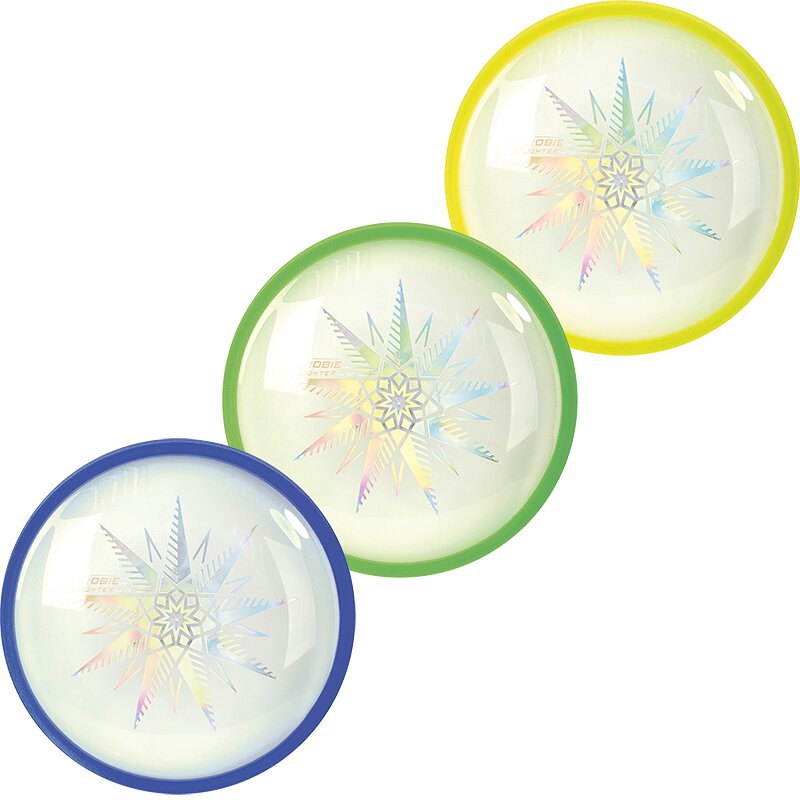 NG AEROBIE SKYLIGHTER Disc MIT austauschbaren Batterien BLAU LED Frisbee 