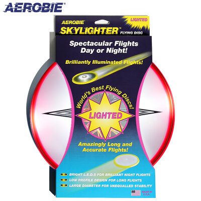 Aerobie Skylighter Disk Rot LED Wurfring Frisbee mit Licht Beleuchtung Wurfscheibe
