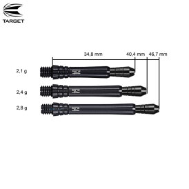 Target Power Phil Taylor Titanium Gen 4 Shafts Black Generation 4 M Mittel