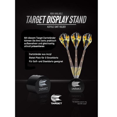 Target Dartständer Acryl Schwarz mit Target Logo Display Stand