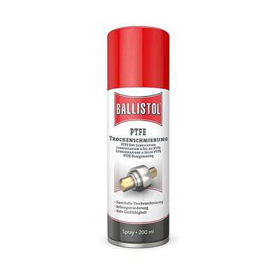 Ballistol PTFE Trockenschmierung (auch bekannt unter der Bezeichnung Teflon&trade;) Spray Spraydose in verschiedenen Größen