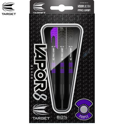 Target Steel Darts Vapor8 Black Purple Steeltip Darts Steeldart 23 g