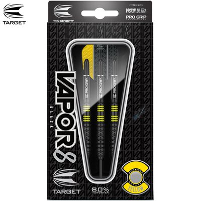 Target Steel Darts Vapor8 Black Yellow Steeltip Darts Steeldart