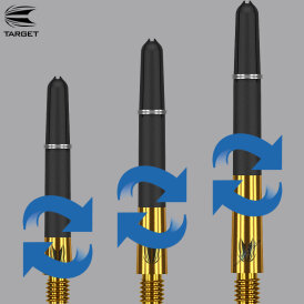 Target Carbon Titanium Gold und Silber Shafts Schaft