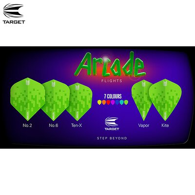 Target Arcade Vision Ultra Dart Flight in 7 Farben 5 Flightformen / Shapes Design 2018