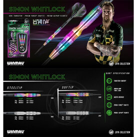 Winmau Steel Darts Simon Whitlock Urban Grip Steeltip Dart Steeldart 90% Tungsten 22 g